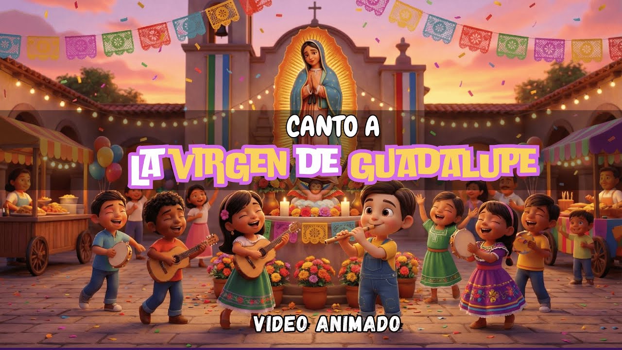 Virgen de Guadalupe Canci&oacute;n para Ni&ntilde;os 🎶🌹 (Video Animado)