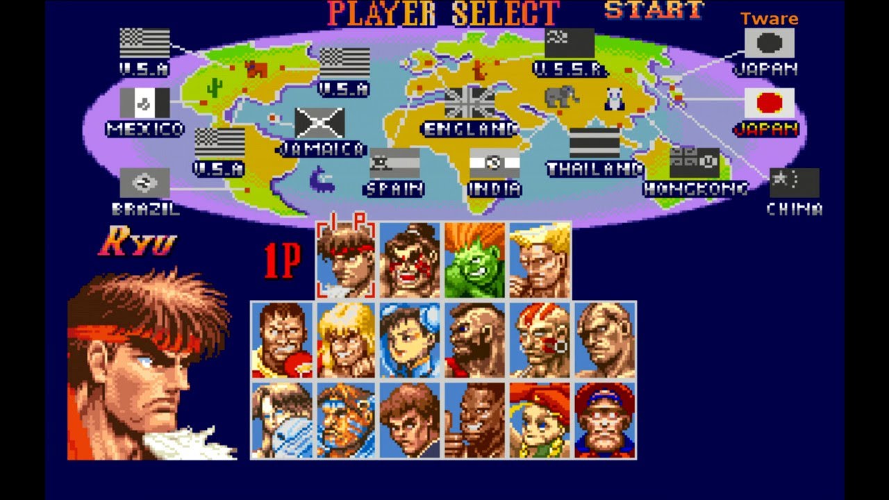 Sound Blaster Live Super Street Fighter 2 Ryu DOS Games (Music GM / Digital SB16 Mode). Subtitles