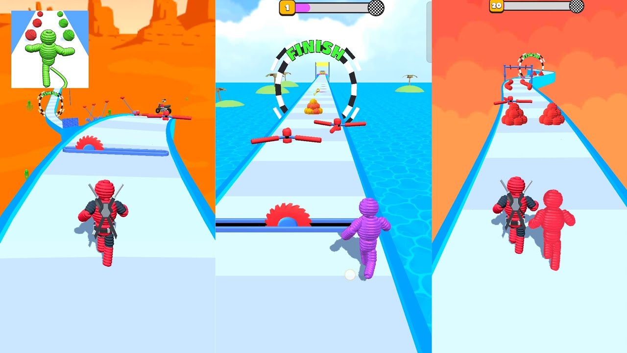 Rope-Man Run ALL MAX LEVEL GAMEPLAY