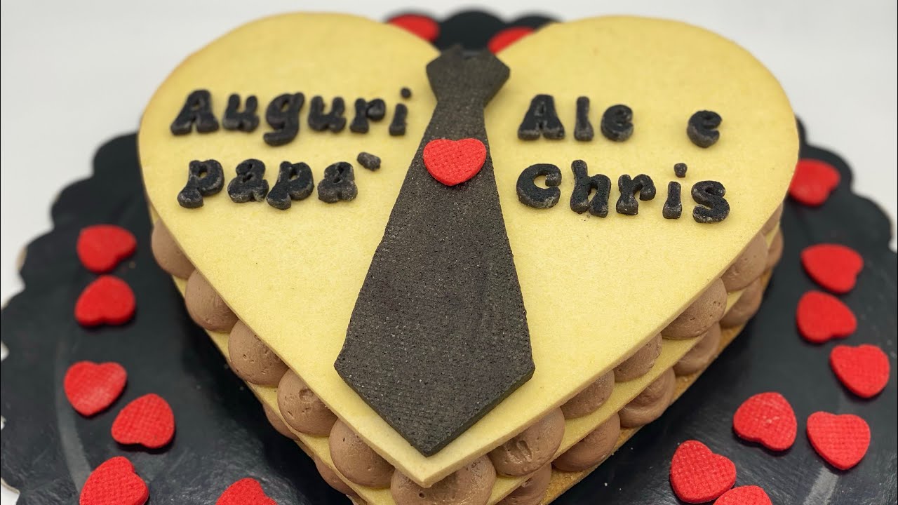 Una Cream tart per la festa del papà - pasta frolla con crema al mascarpone, panna montata e nutella