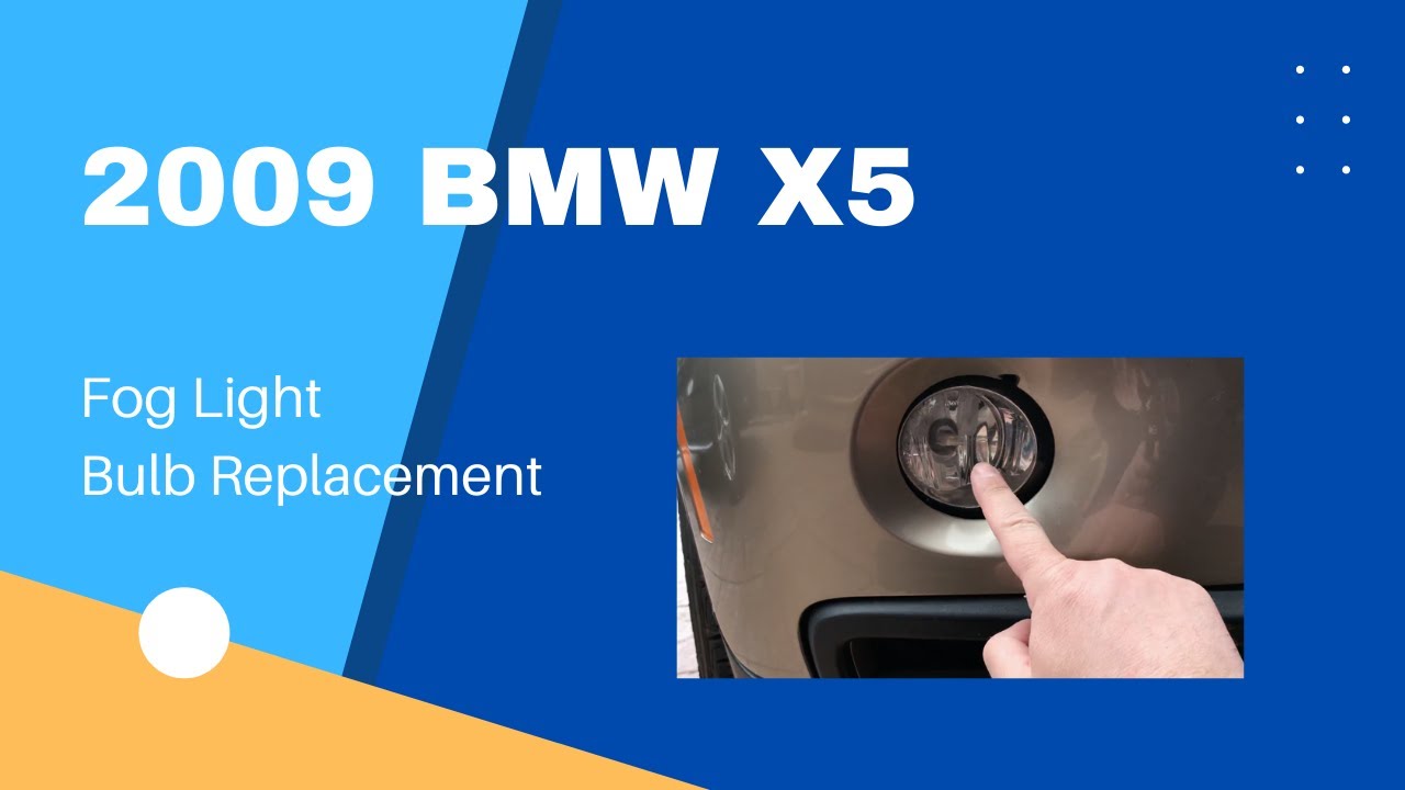 Замена лампы противотуманного света BMW X5 2009 года