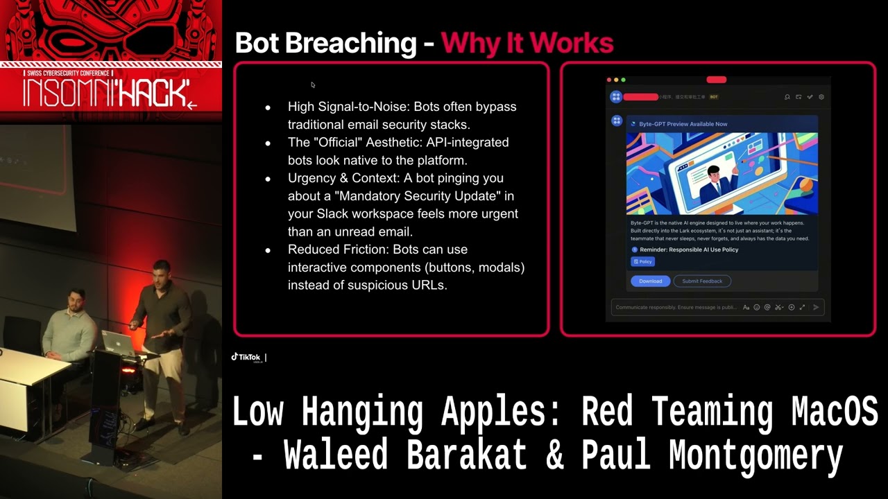 Low Hanging Apples: Red Teaming MacOS - Waleed Barakat & Paul Montgomery