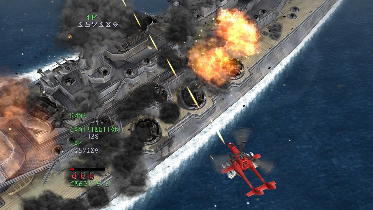 Under Defeat Gameplay 🚁 PS5 - Helicopter shoot 'em up