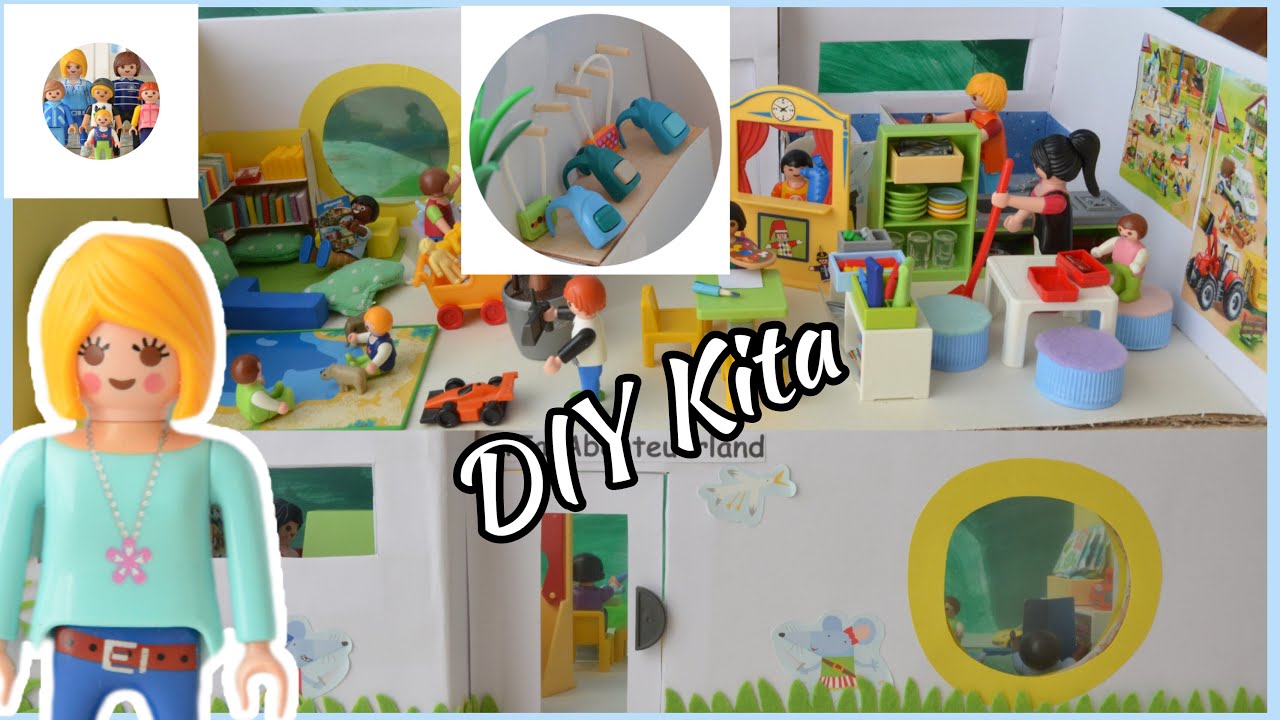 Kindergarten basteln und einrichten 🦋| DIY Kita Abenteuerland| Pimp my Playmobil Film deutsch