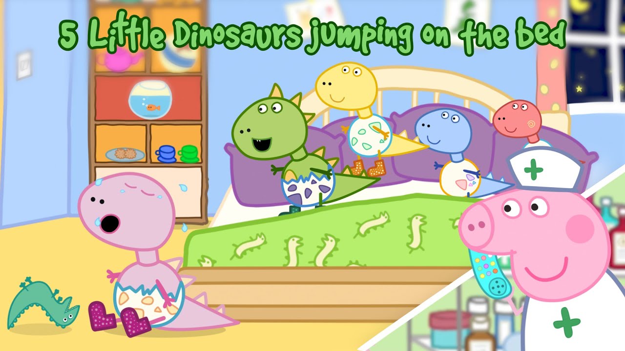 PEPPA PIG - Five Little Monkeys Jumping On The Bed - Nursery Rhymes and Kids Songs  (K-pop remix)