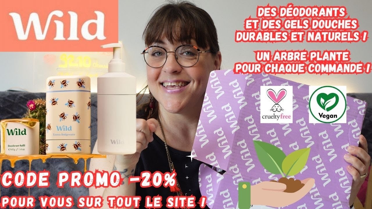 HAUL UNBOXING DEODORANT/GEL DOUCHE WILD/JE DONNE MON AVIS REEL ET UN CODE PROMO DE - 20% POUR VOUS !