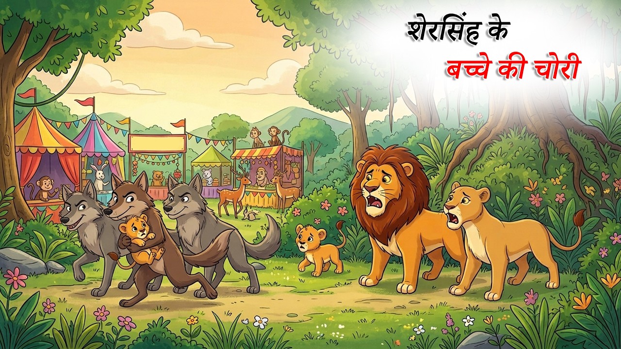 शेर के बच्चे की चोरी | sher ki kahani | jungle ki kahani | Hindi Kahani | Hindi Kahaniyan | Kahani