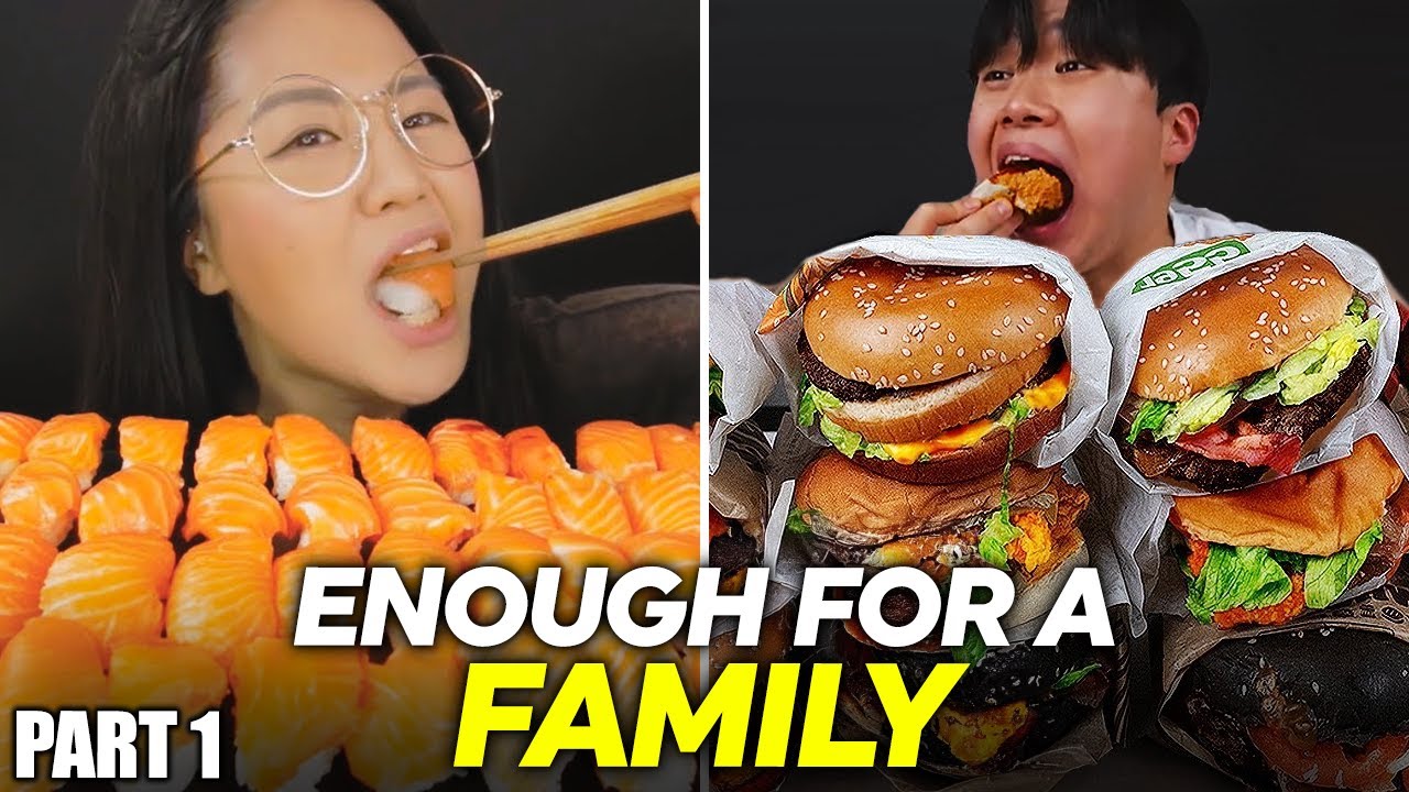 Mukbangers eating enough for a WHOLE FAMILY (Vox2 Compilation)