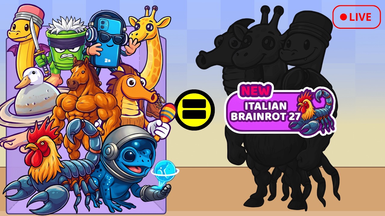 Merge Fellas Italian Brainrot 27 Live Gameplay 01 | New Update Boss | Most Game Ever!!! #roblox