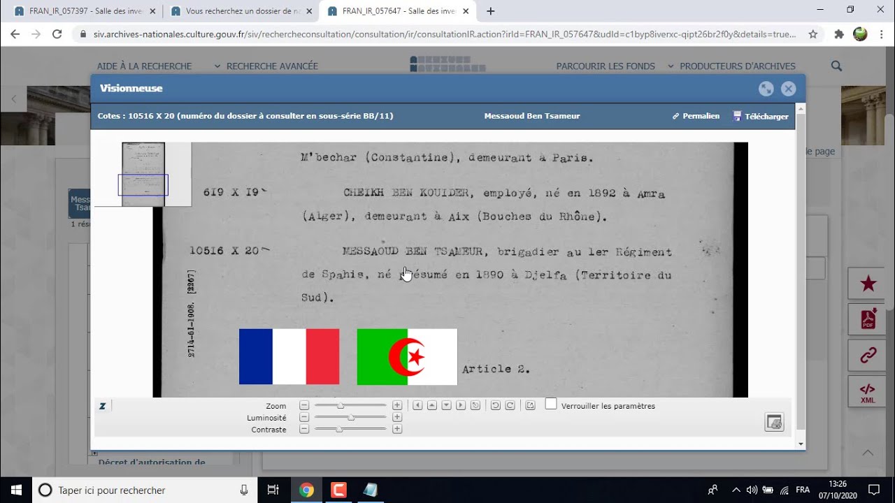 Comment effectuer une recherche sur le décret de naturalisation de votre ascendant