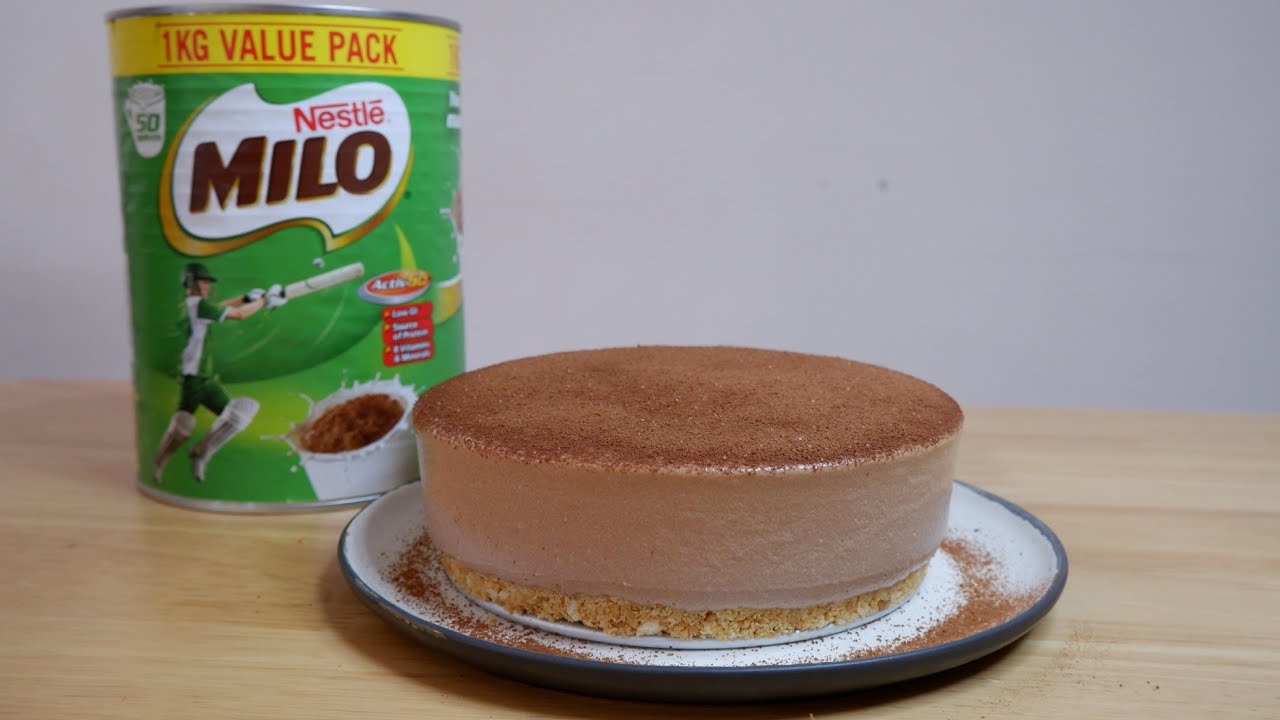No-Bake Milo Cheesecake | 免烤美禄芝士蛋糕，超简单的做法！