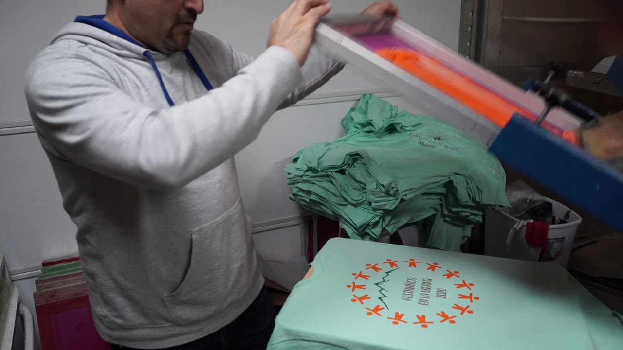SCREEN PRINTING 9 COLOR 3 POSITION WATER BASED INK