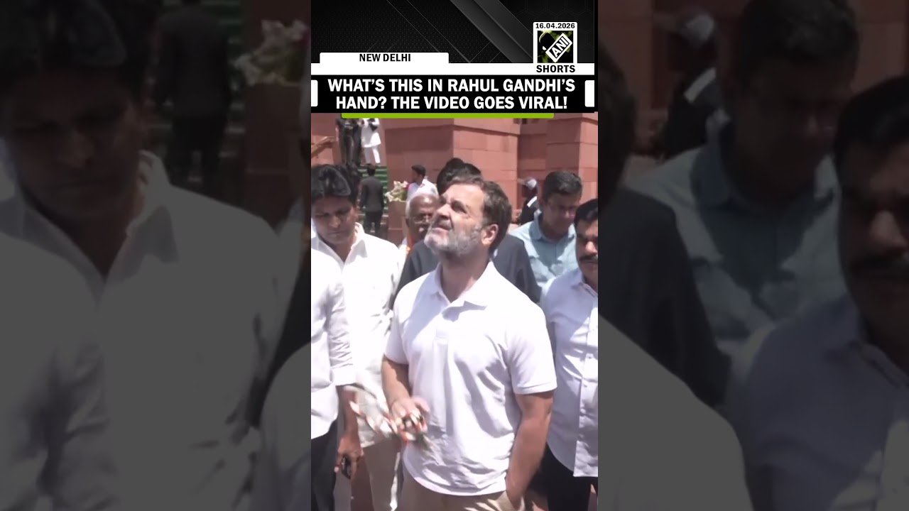 Watch: Viral video shows LoK Sabha LoP Rahul Gandhi&rsquo;s hand holding something