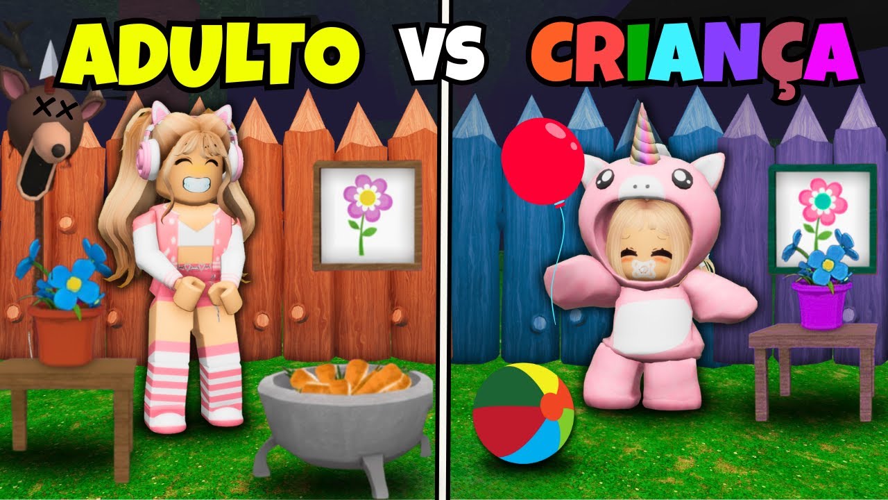 CRIANÇAS vs ADULTOS em 99 NOITES NA FLORESTA - Roblox