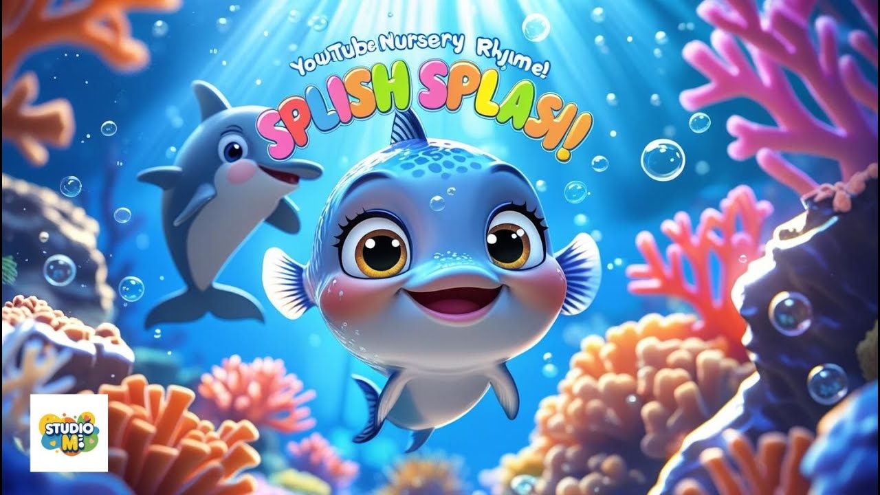 Splish Splash Little Fish 🐠 | Fun Ocean Nursery Rhyme for Kids | Animated Sea Adventure Song