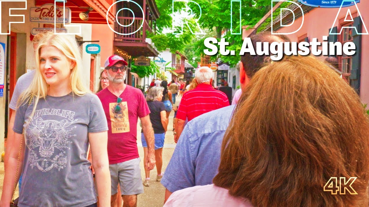 St. Augustine, Florida Walking Tour | 4k