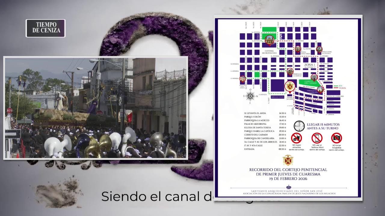 Salida del Solemne Cortejo Procesional Penitencial. C.I de Jesús Nazareno de los Milagros,