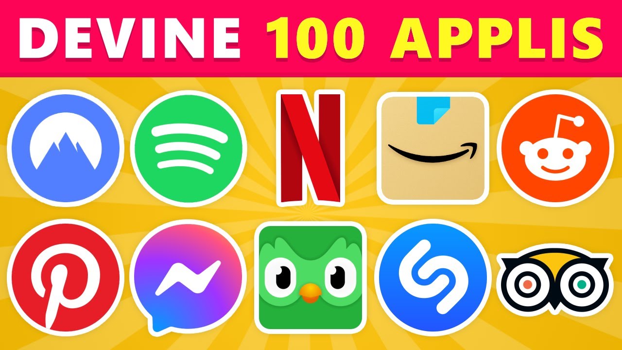 Devine le LOGO en 3 secondes | 100 Applis Quiz Logo