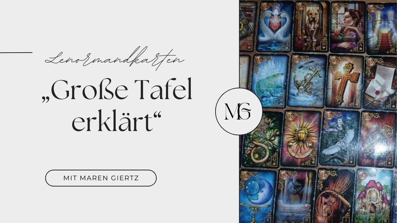 📜 Anleitung Große Tafel | So deutet man die Lenormandkarten nach Einmal Mischen Bitte