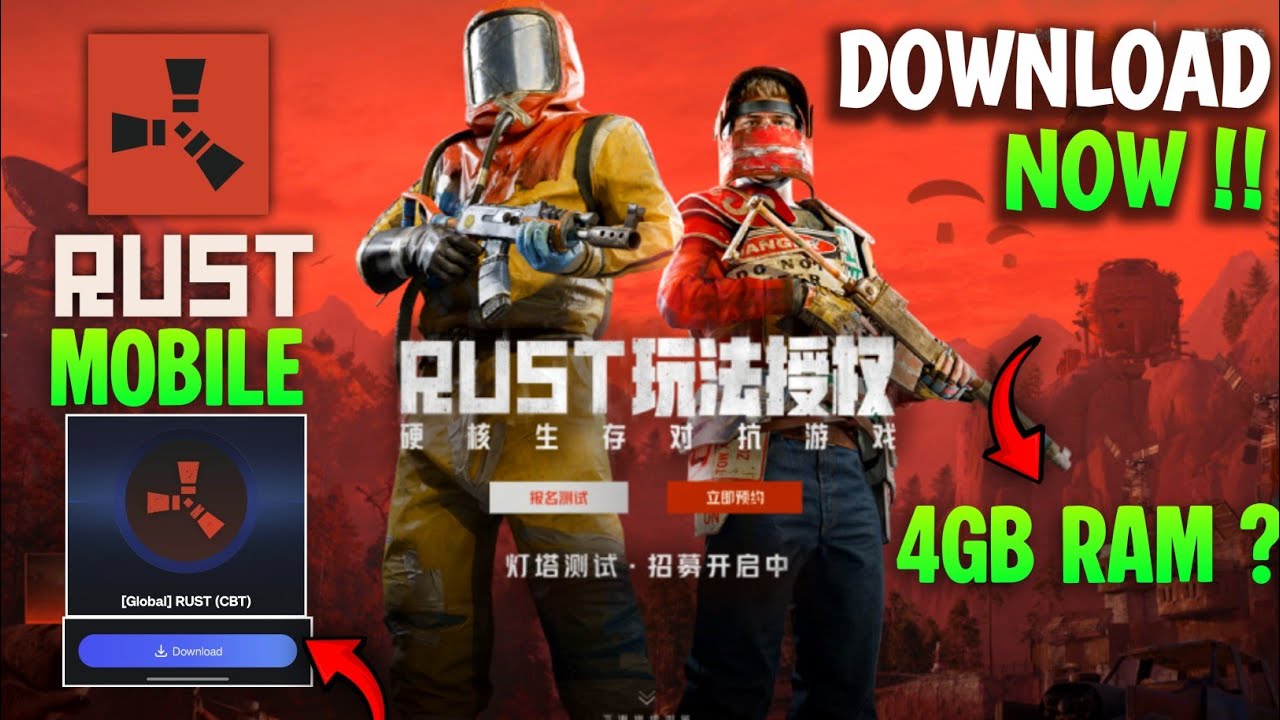 RUST MOBILE 🤯 GLOBAL CBT HOW TO DOWNLOAD AND PLAY NOW !