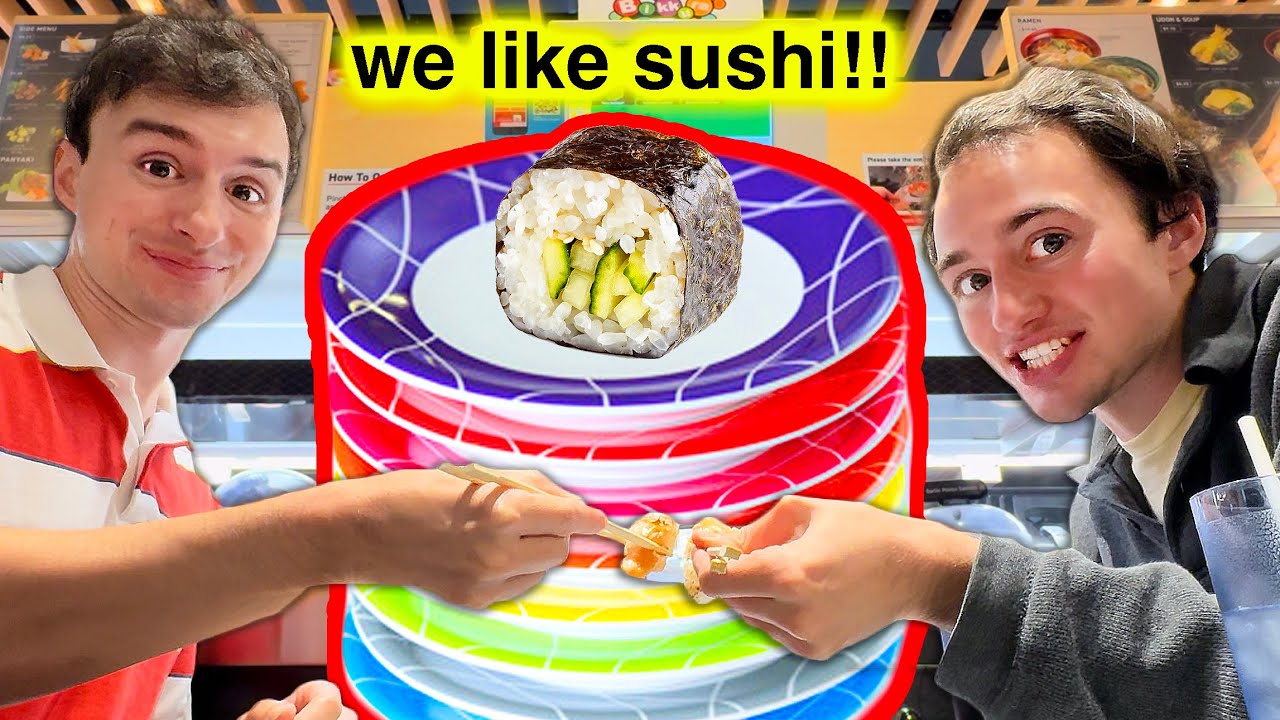 We Tried a Sushi Train Conveyor Belt Place… (we like sushi😍)