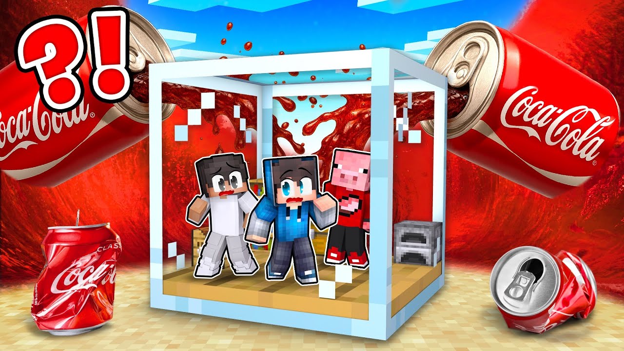 Coca Cola Tsunami vs SKLENĚNÝ Bunkr v Minecraftu!