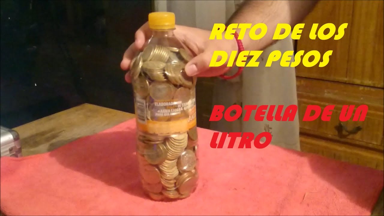 ¡¡Reto de los diez peso!!¡ en  Botella de 1 litro