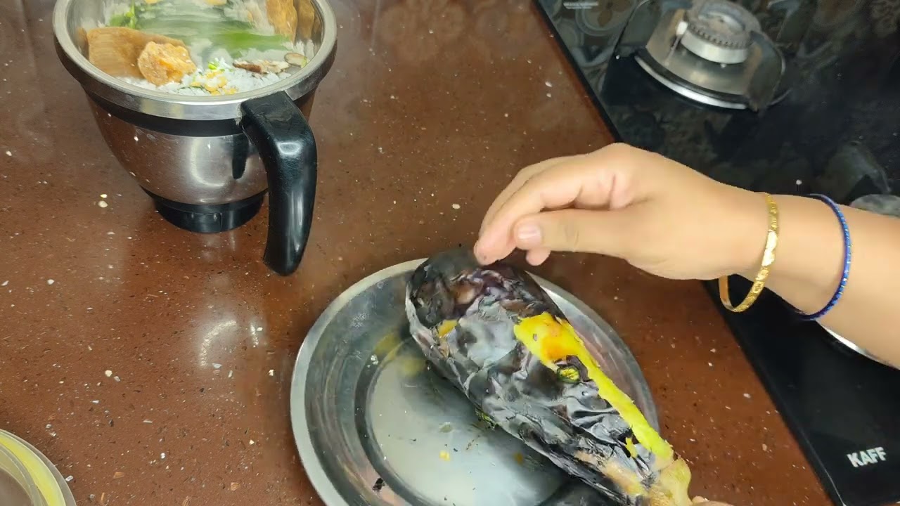 Brinjal chutney/ಸುಟ್ಟು ಬದನೆಕಾಯಿ ಬಜ್ಜಿ@samhithasaviruchi #samhitha #brinjal #chutney #brinjalchutney 