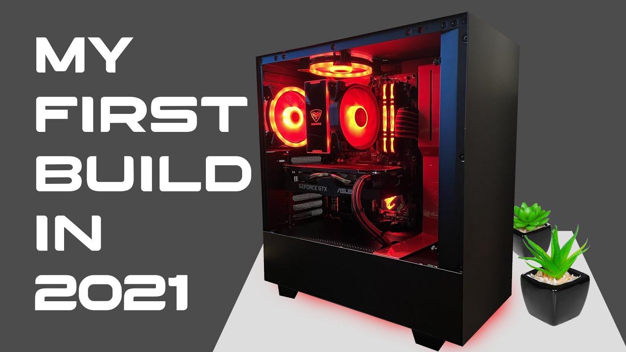 My First PC Build in 2021 | NZXT H510 Red and Black Build