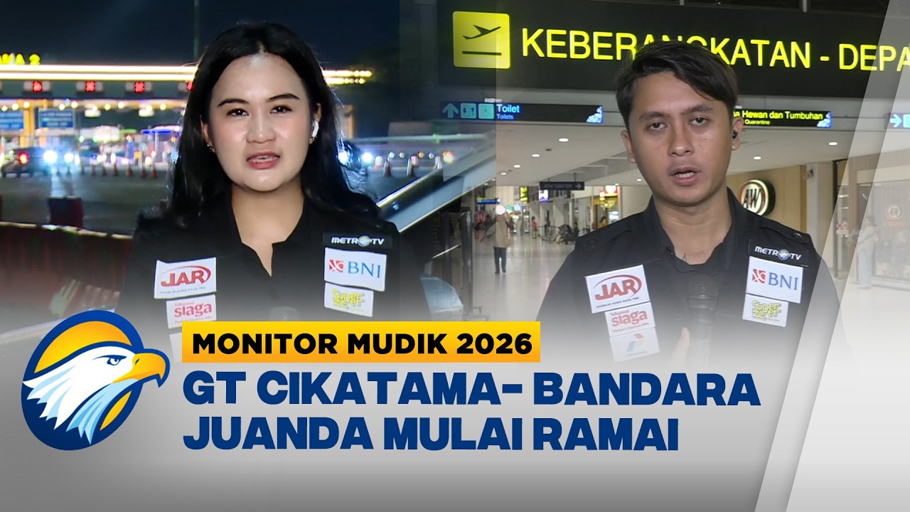 Arus Mudik 2026 Tol Cikatama dan Bandara Juanda Mulai Ramai Pemudik - [Monitor Mudik 2026]