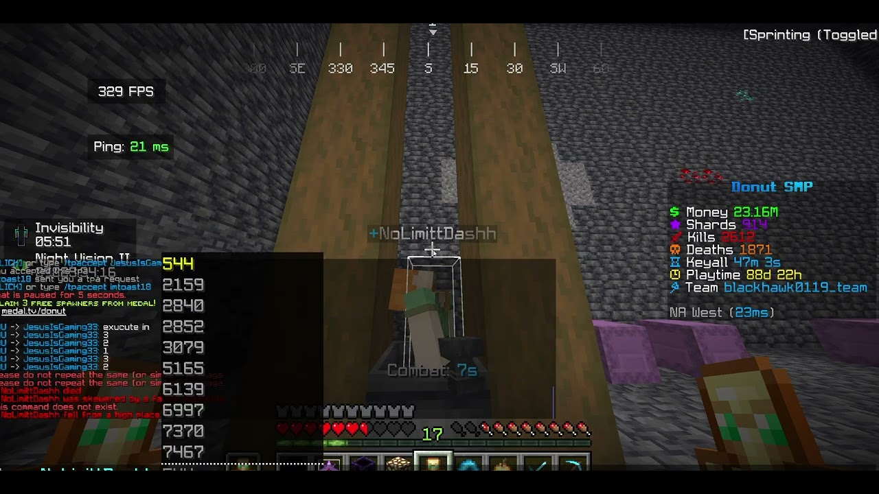 exucuting a person on donutsmp