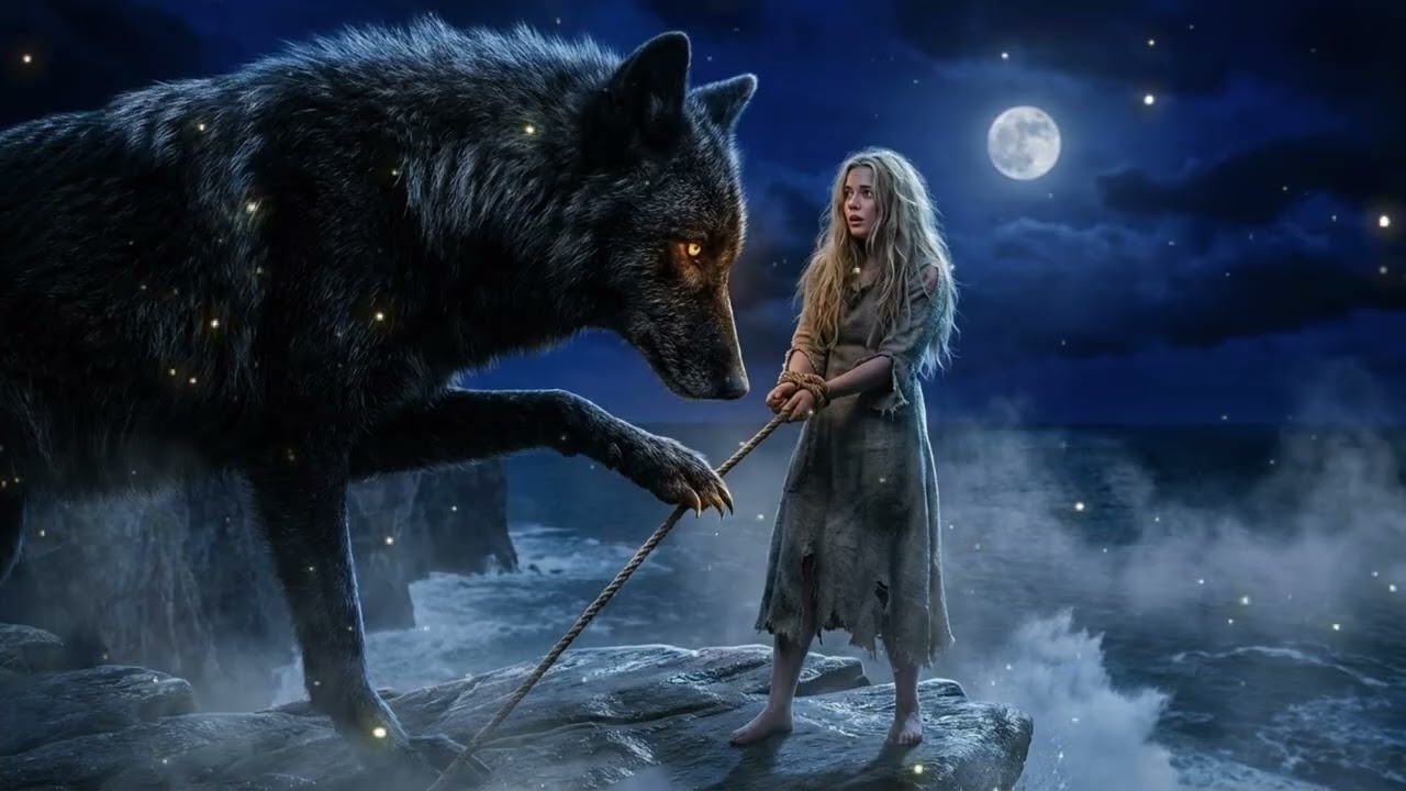 Sie banden mich ans Opfer – doch der schwarze Wolf beugte sich und zerschnitt meine Fesseln