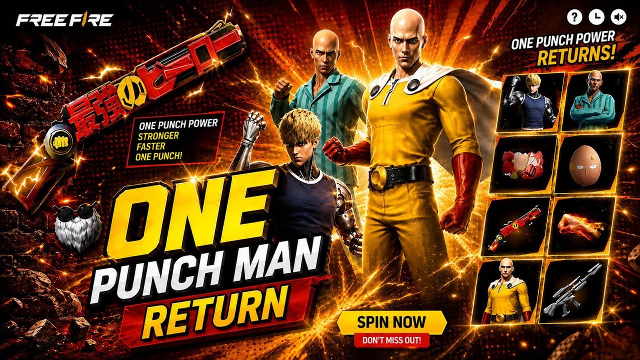 ONE PUNCH MAN M1887 RETURN FREE FIRE TAMIL | ONE PUNCH ALL ITEMS RETURN | NEW M1887 SKIN EVENT FF