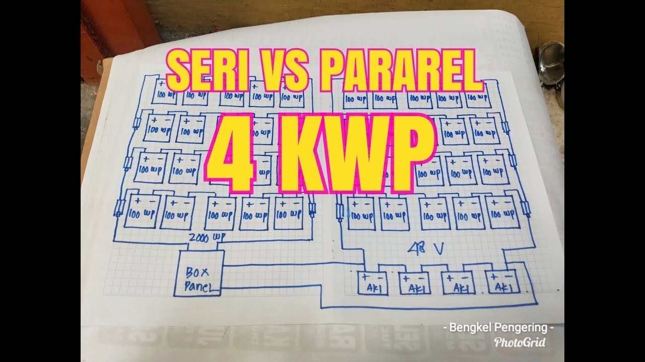 Rangkaian seri dan paralel pada panel Surya solar panel listrik tenaga matahari