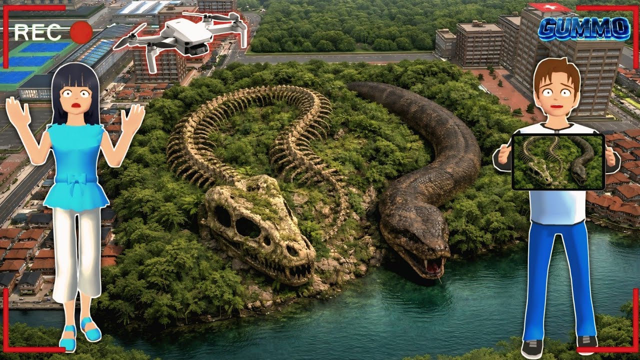 Yuta Mio Panik 😱 Mengerikan Drone Menangkap Kerangka TITANOBOA RAKSASA Di Bukit Kota Sakura 😱 