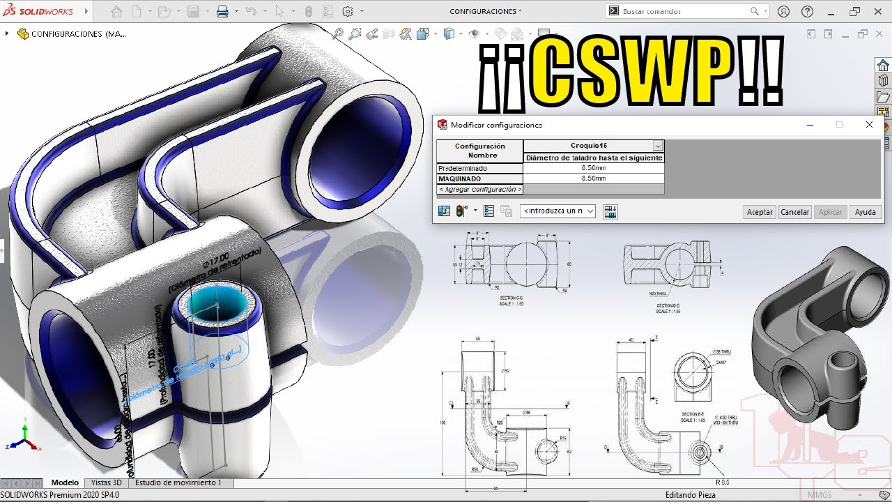 CONFIGURACIONES EN SOLIDWORKS 2020 | CSWP  TUTORIAL | SOLIDWORKS ADVANCED