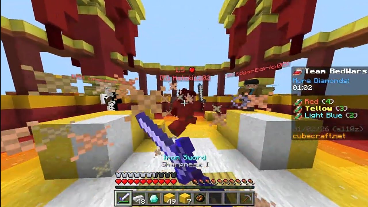 Playing Bedwars with my friends 🔥