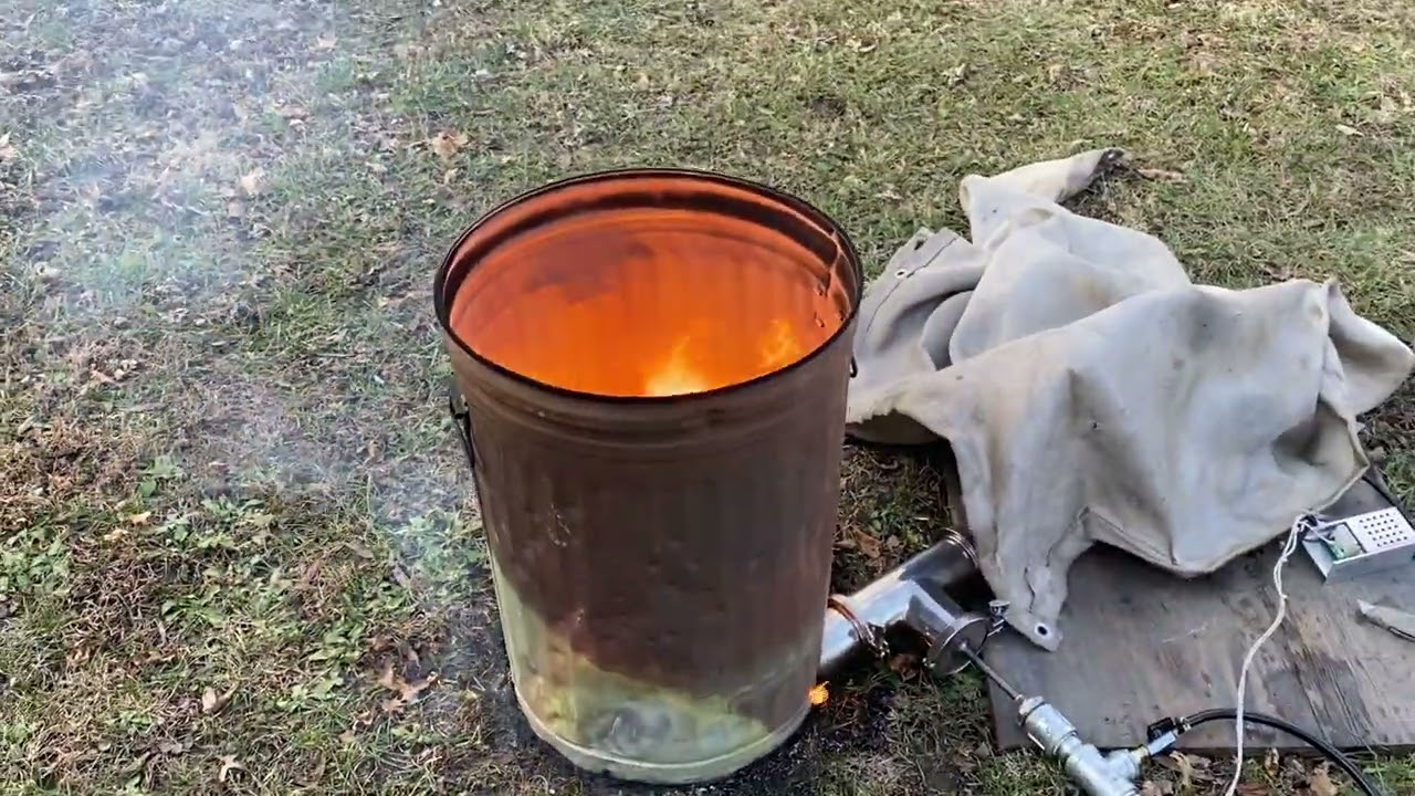Testing Waste oil cast iron melting burner