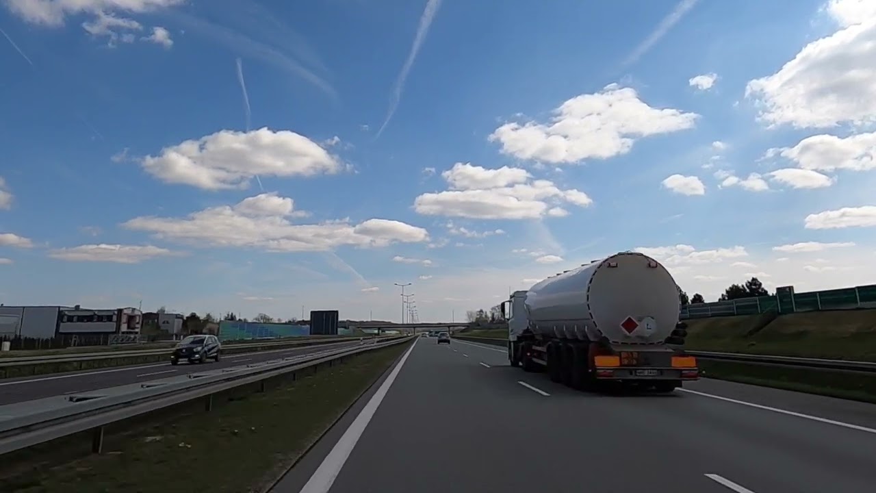 Pologne Autoroute Poznan vers Lödz, Gopro / Poland (Polska) Highway Poznan to Lödz Gopro