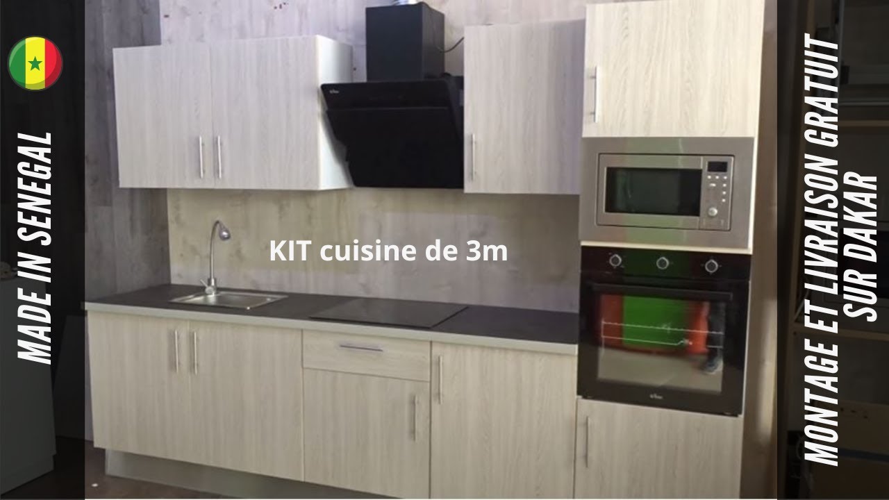 Kit de cuisine de 3m pour une cuisine moderne et fonctionnelle