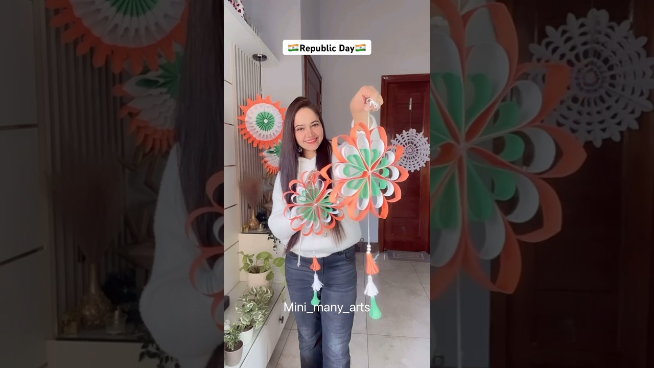 Easy Republic Day craft idea #shorts #republicday #ytshorts #diy #independenceday #craft #tiranga