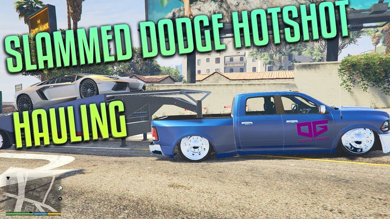 GTA V - SLAMMED DODGE SHOW HAULER AND MORE!