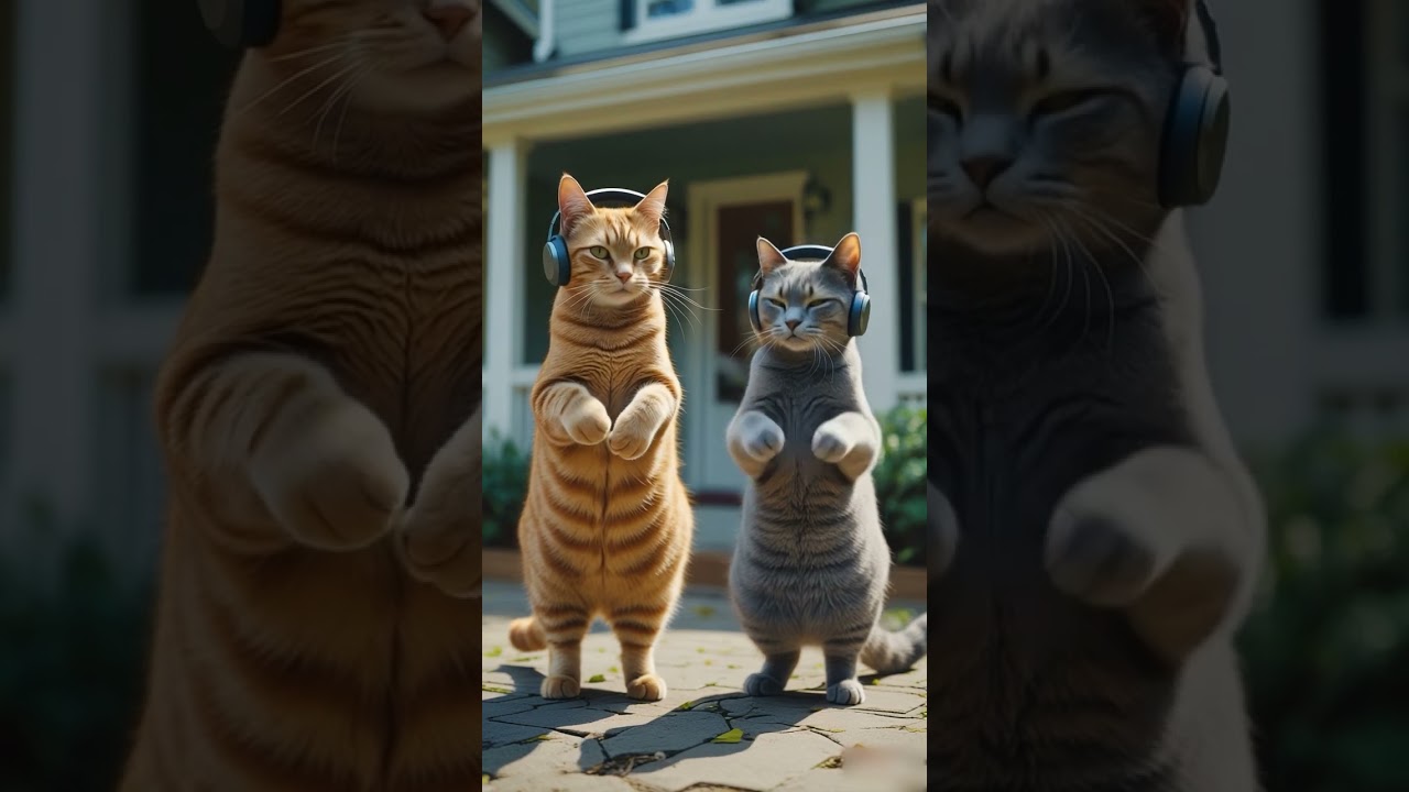 Headphones On, Moves Locked: TikTok Cats in Action 🎧🐱🔥