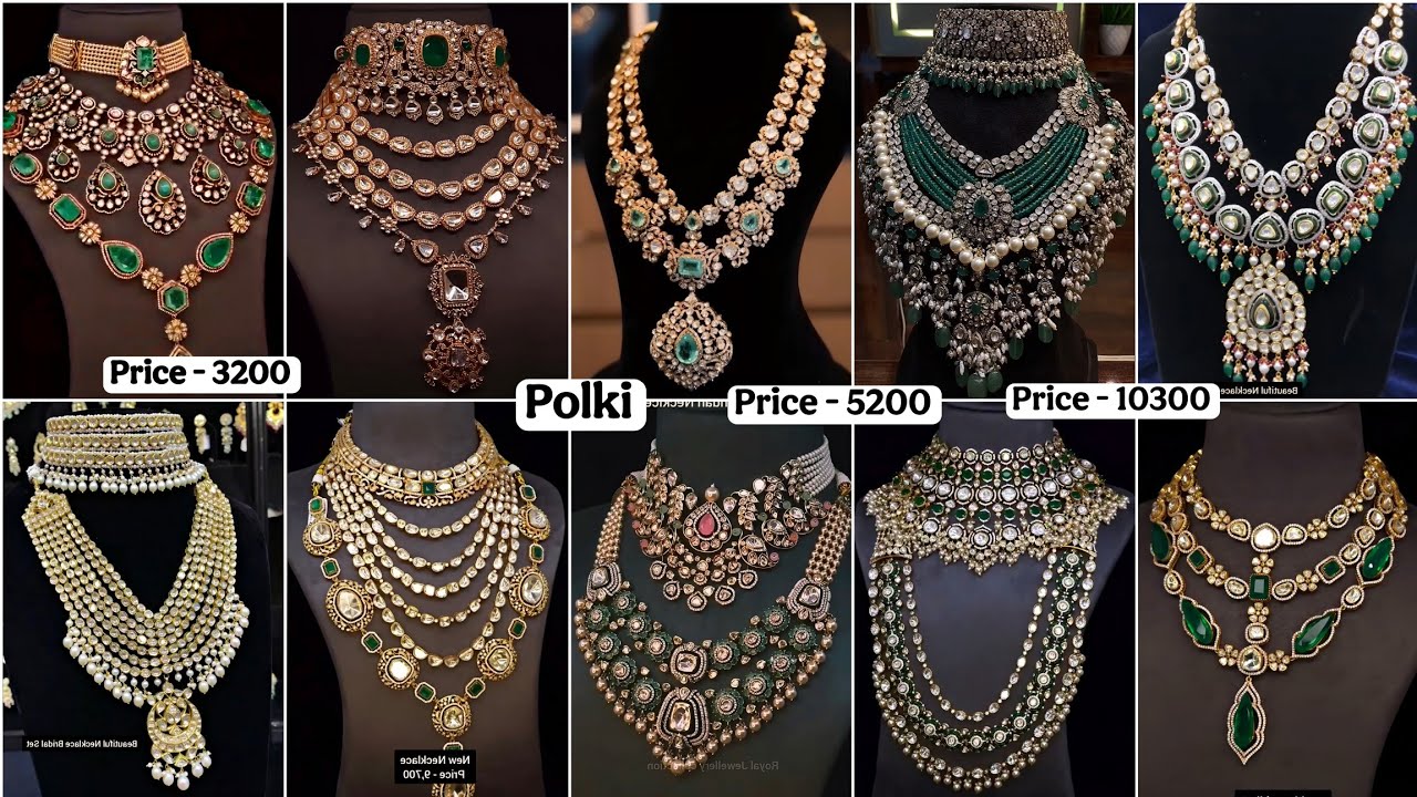 ♥️खूबसूरत |Polki Necklaces With Price | Kundan Jewellery | Polki Necklace/Set Wedding Jewellery #100