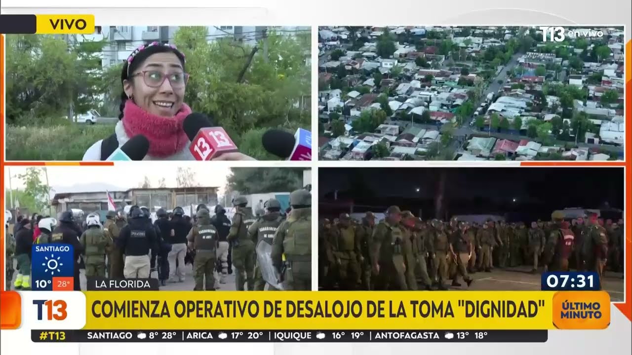 Comienza desalojo de toma 