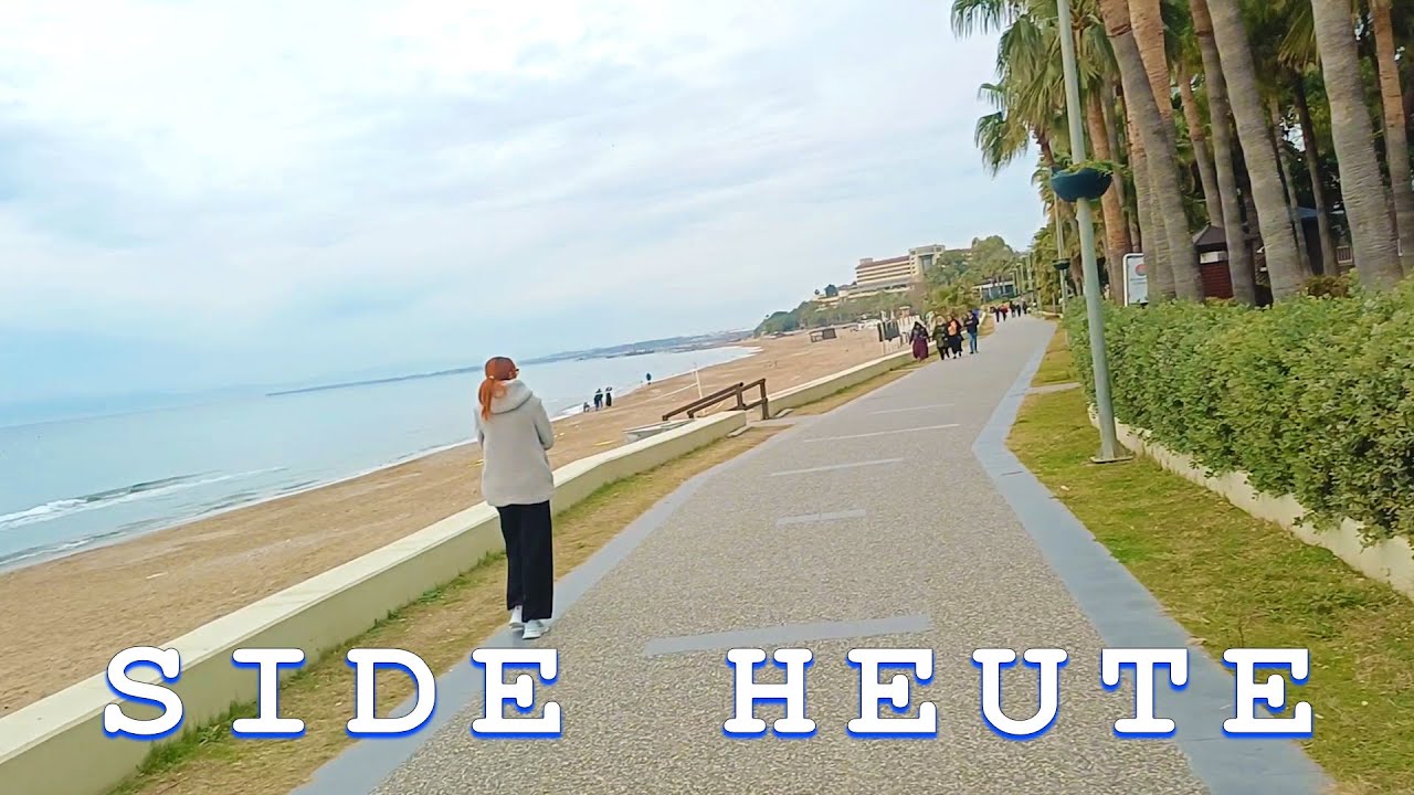 So ist das Wetter (13 Grad) und die Lage Heute in Side (Promenade). Türkei 21.01.2026 🥰🇹🇷 #side