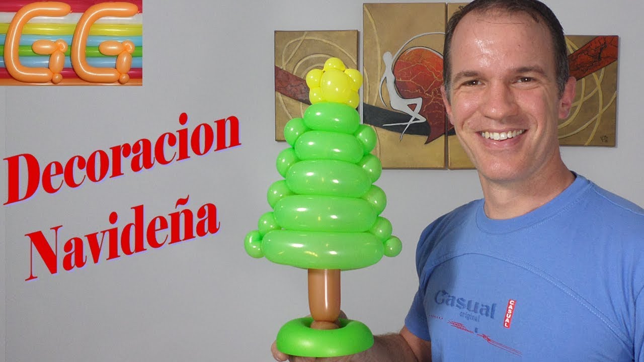 arbol de navidad con globos - como decorar navidad - globoflexia navidad - adornos navideños