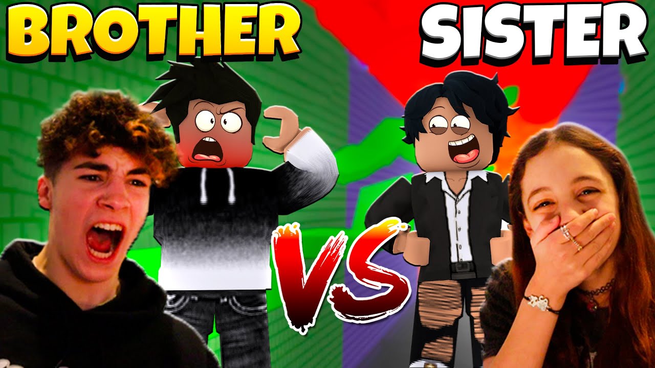 Little Sister VS Brother RAGE RUNNER! Winner gets $10,000 ROBUX!