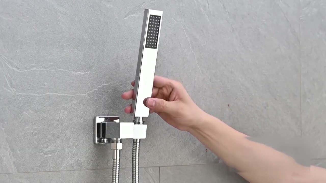 Spa-like bathing experience&mdash;Ceiling Mount Shower Faucet Set 12 Inch Chrome Square Showerhead