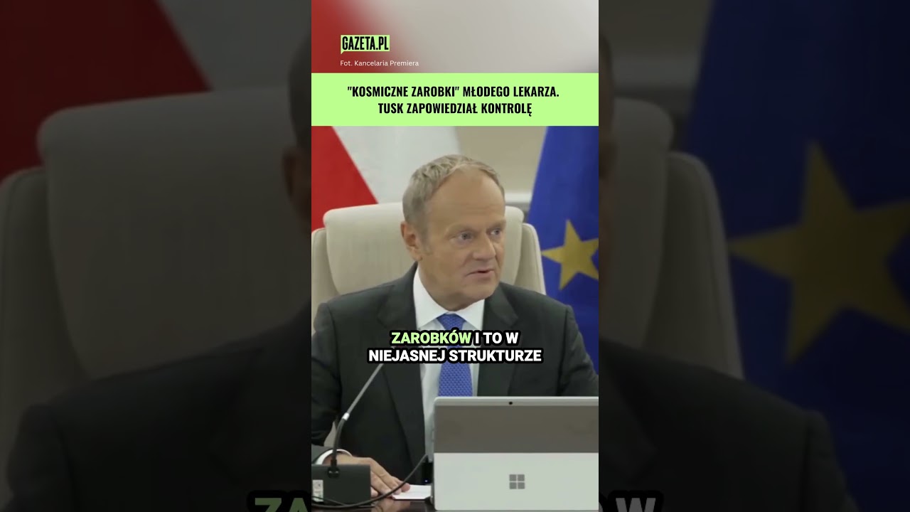Lekarz bez specjalizacji zarobił prawie 2 mln w rok. Tusk: Coś niepokojącego #shorts